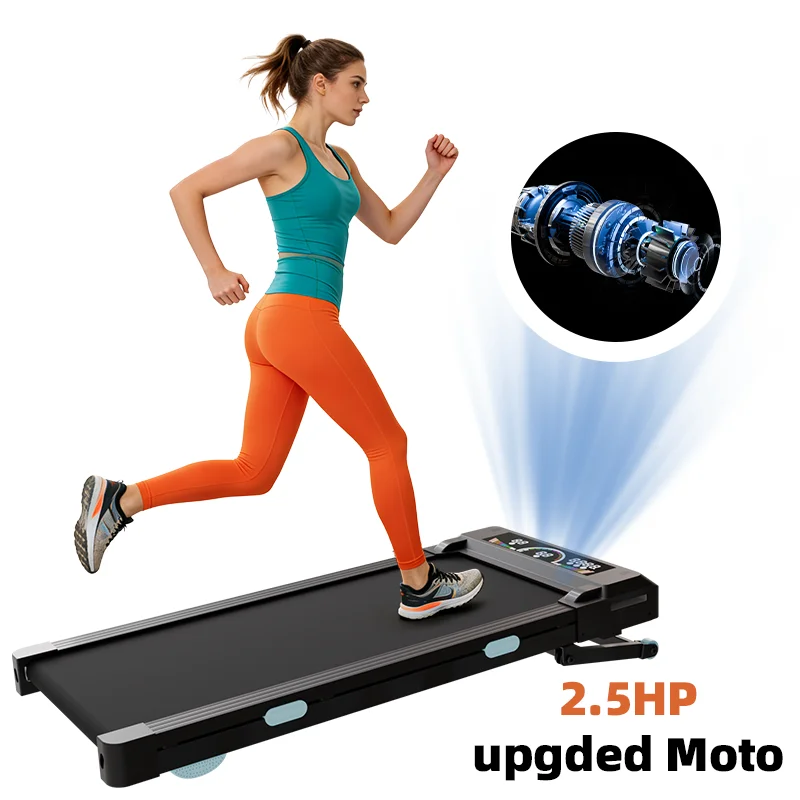 Walking Pad Treadmill 100kg Weight Limit 10% Incline 8km/h Speed Adjustable Portable Treadmill for Home Gym