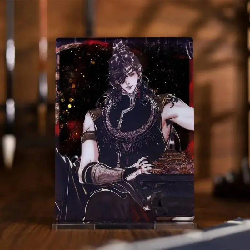 Tian Guan Ci Fu 코스프레 Hua Cheng 공식 만화 아크릴 흐르는 유사 스탠드 장식 스탠딩 카드 수집 선물