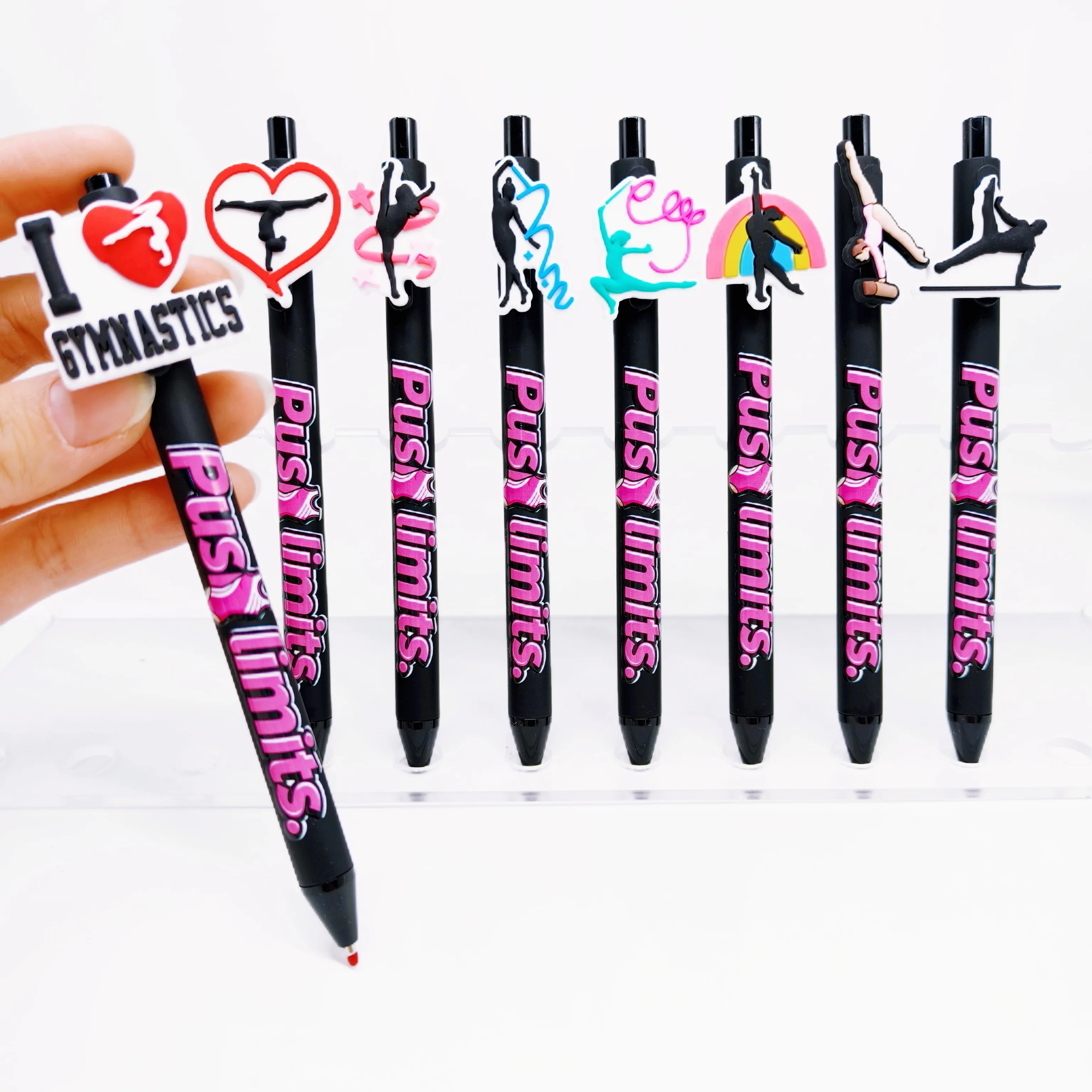 11pcs/22pcs Gymnastics Theme Ballpoint Pen Sports Press Ballpoint Pen Student Writing Ballpoint Pen