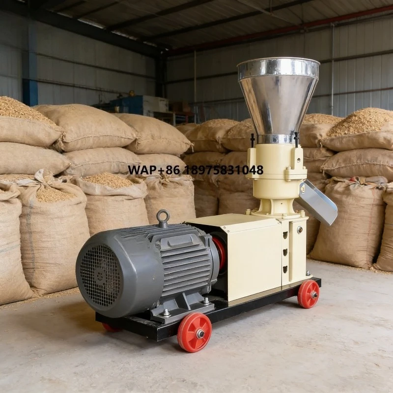 High Efficiency Feed Pellet Machine 250kg/h for Poultry & Livestock Farming Chickens Ducks Geese Sheep Cattle Horses