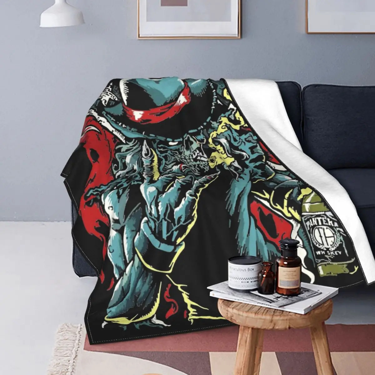 Pantera Metal Band Blankets Heavy Mental Fleece Funny Breathable Throw Blankets for Chair Covering Sofa Textile Decor