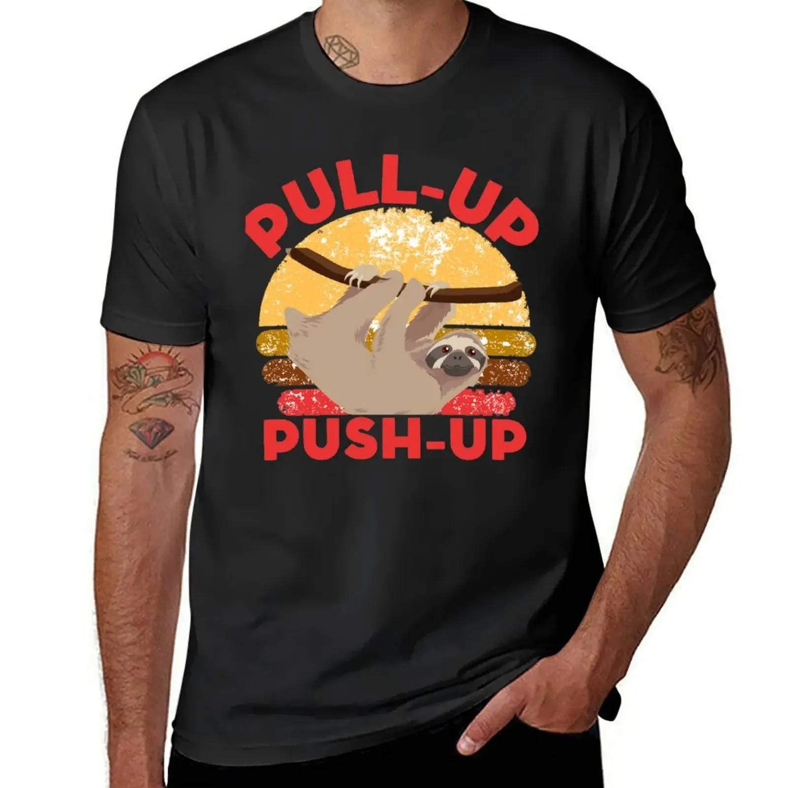 Pull-up Push-up AMRAP Crossfit Crossfit Funny T-Shirt sweat plus size clothes baggy shirts cotton graphic tees men clothing