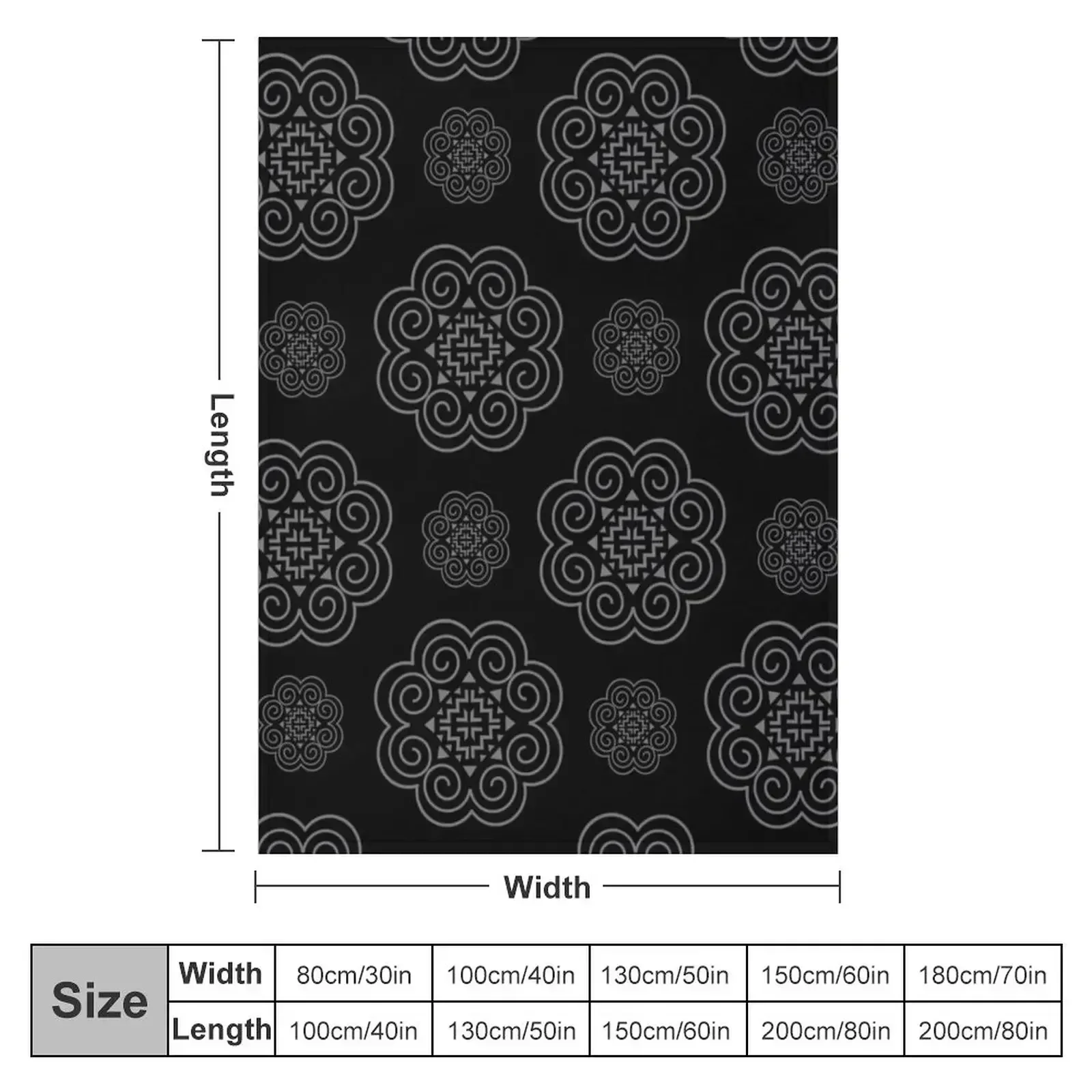 Hmong Symbol Pattern Design Throw Blanket Fashion Sofas Beautifuls funny gift Moving Blankets