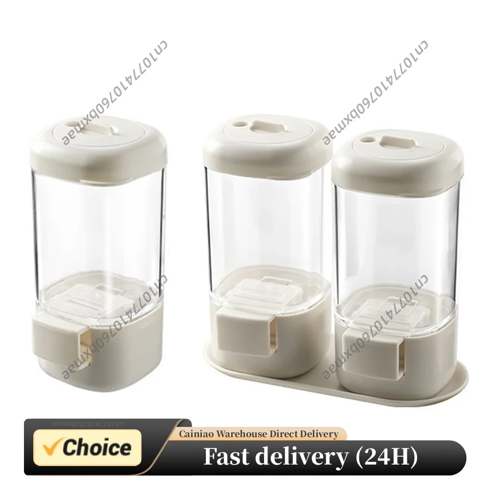 Quantitative Seasoning Bottle Moisture-proof Press-Type Spice Dispenser Sealing Salt Pepper Container Household Cooking Tool