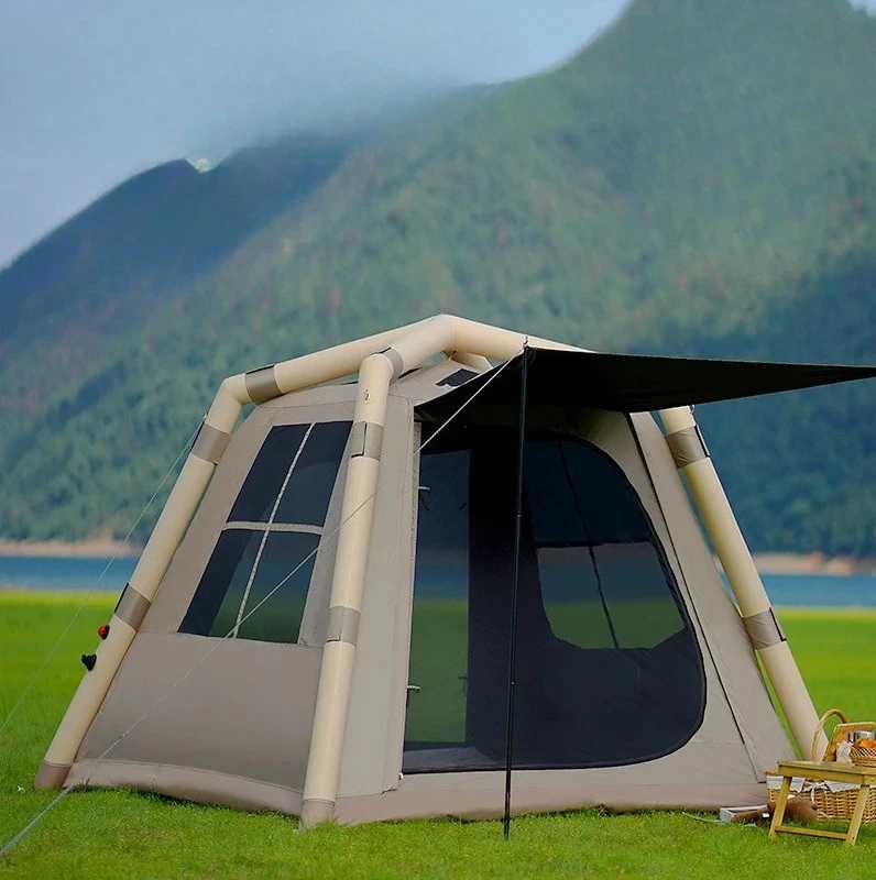 Light Storage Auto Air Tent Thick Storm Resistant Fit 3-5 Users For Family Outdoor Camping Trip