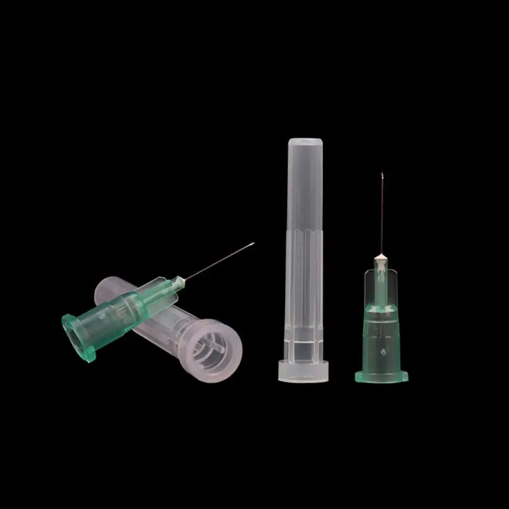 100pcs needle Piercing Transparent Syringe Injection glue Clear Tip Cap ForPharmaceutical injection needle 32G 4mm 13mm