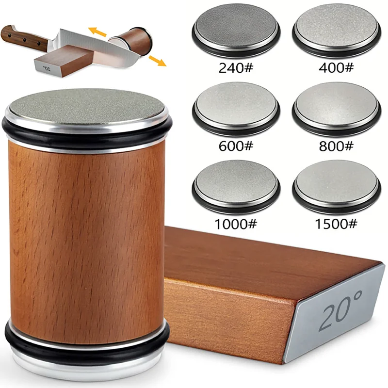 Rolling Knife Sharpener Aluminum Alloy Diamond Kitchen Knife Sharpening Stone Professional Chef Knife Sharpener Tool