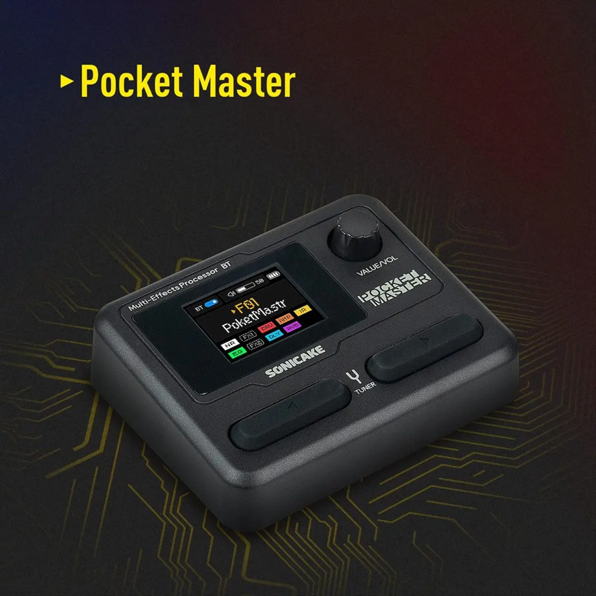 ABJV Pocket Master amplificador de guitarra eléctrica Pedal multiefectos, más de 100 efectos acústicos/guitarra incorporada