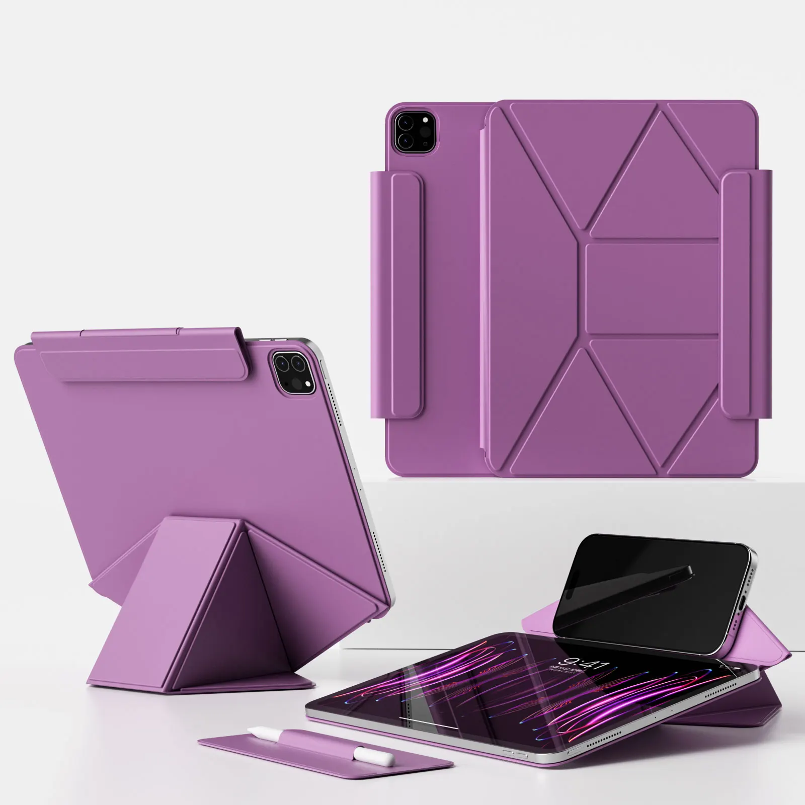 For 2025 iPad A16 11th Case for 2024 iPad Air 11 10.9 Pro 11 13 inch Magnetic Case for iPad Mini 6 7 Back Case
