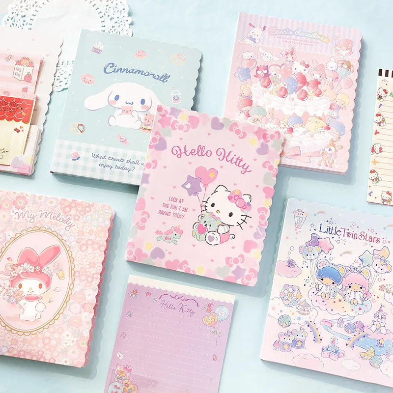 Sanrios Envelope Letter Paper Set Cute Kuromi My Melody Kitty Hand Account Note Paper Sticker Student Greeting Card Holiday Gift