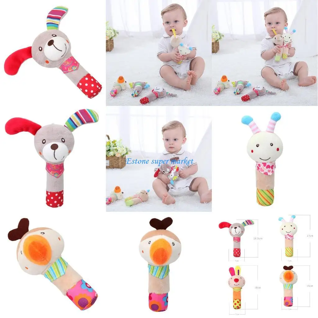 090B Mooi cartoonvormig babybed Slapende rammelaar Benodigdheden Duurzaam stoffen babyspeelgoed