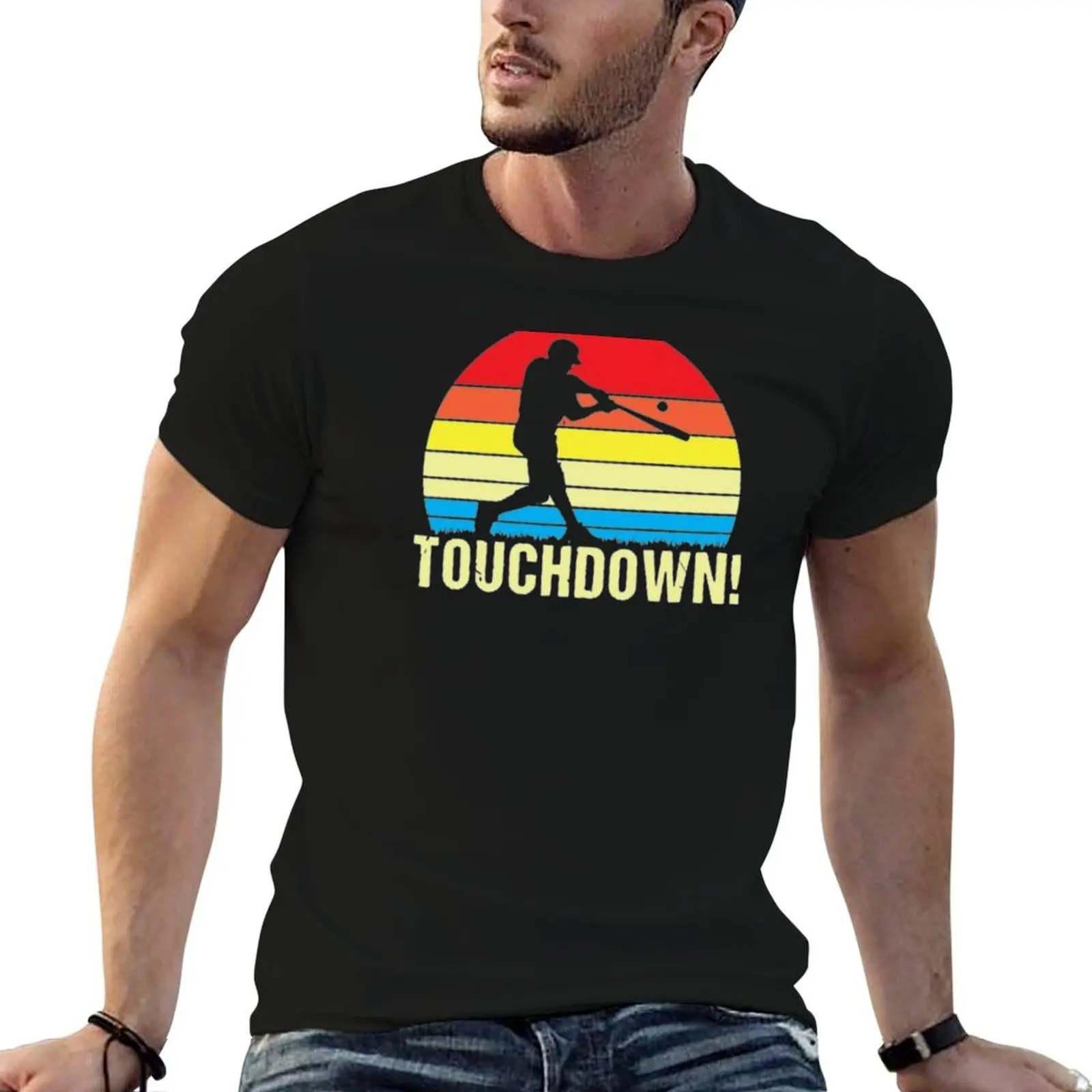 Touchdown!- Funny baseball touchdown tee- great for games T-Shirt Athletic Quick Dry T-Shirt for Men