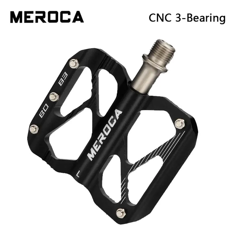 دواسات الدراجة الجبلية المصنوعة من سبائك الألومنيوم من MEROCA: 3 - محمل، مضاد للانزلاق، موسع، مختوم، CNC #2