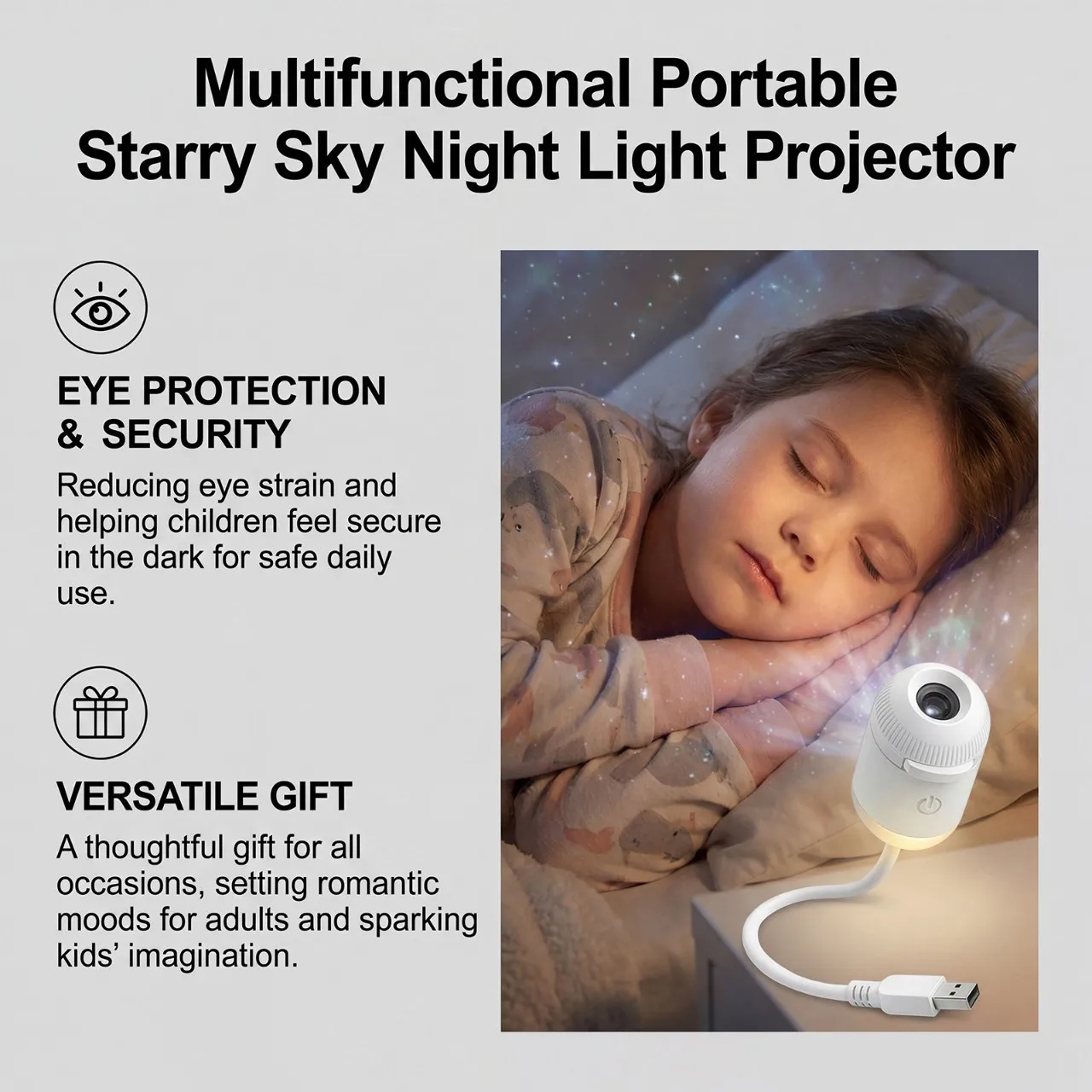 新しい2-in-1ミニギャラクシースタープロジェクターナイトライト-–-星空アンビエントランプ、子供やガールフレンドへの完璧なギフト