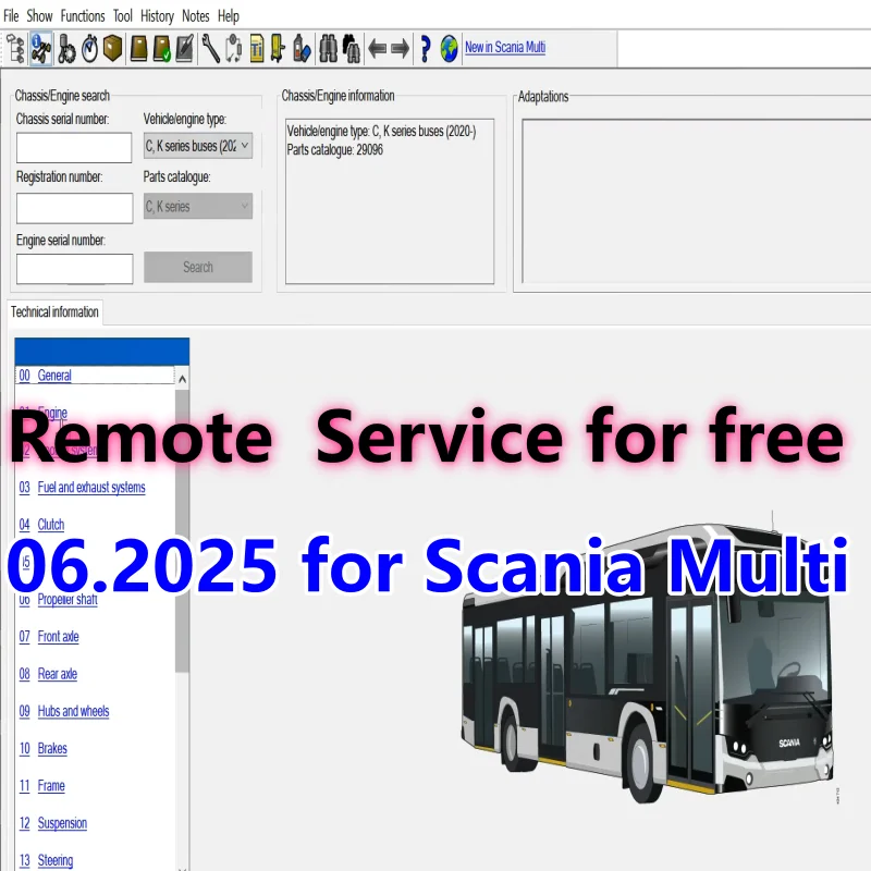 06.2025 for Scania Multi Electronic Parts Catalogue Release for Scania Multi Truck Bus and Engine for Scania EPC Unlimited PC