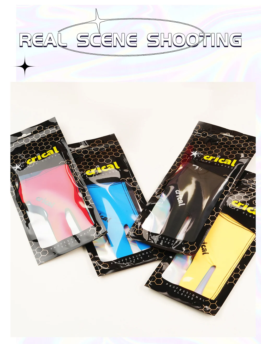 CRICAL 3-Finger-Billardhandschuh, bequeme Lycra-Snooker-Queue-Handschuhe, rechte und linke Hand, Billard-Trainingshandschuhe, Zubehör – Detail 13