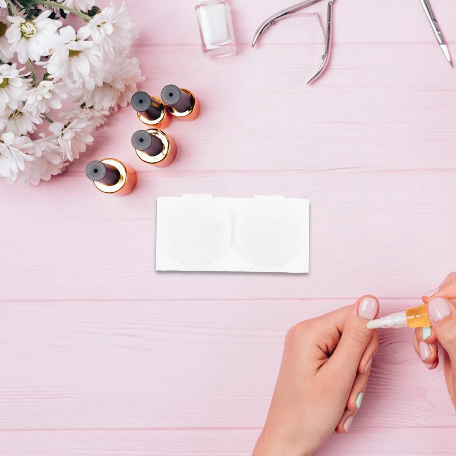 

Двойная чаша для маникюра с крышкой для замачивания ногтей, акрилового мономера и очистки кистей, даппен-чаша для ногтей, инструмент для маникюра