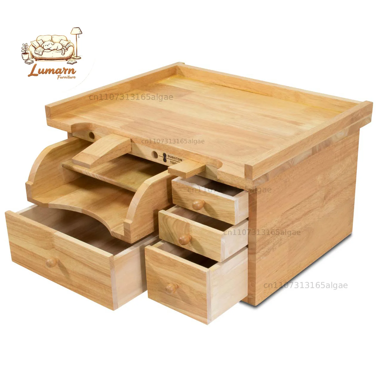Durston Mini Jewellers Work Bench 100% Solid Hardwood Compact Jewelry Workstation with Drawers Arm Rest Bench Peg for Goldsmith