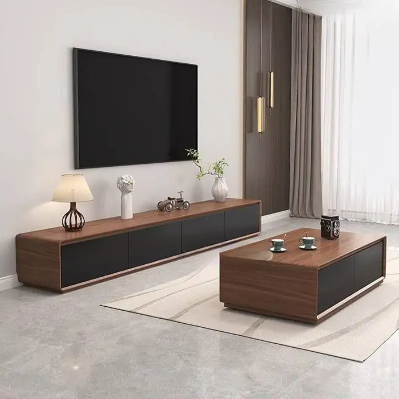 Vintage Long Simple Tv Cabinet Wall Drawers Wood Bedroom Apartments Tv Cabinet Lounges Storage Szafka Pod Telewizor Furniture