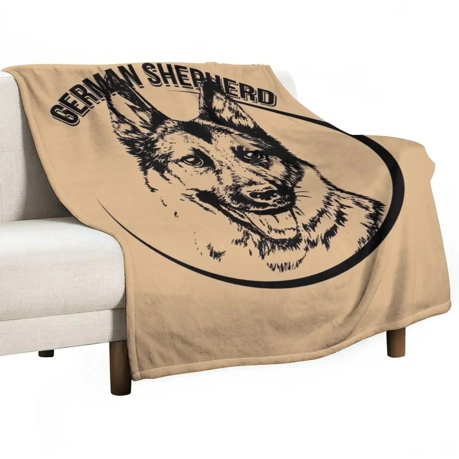 

German Shepherd Throw Blanket Decorative Throw Soft Plaid Blankets