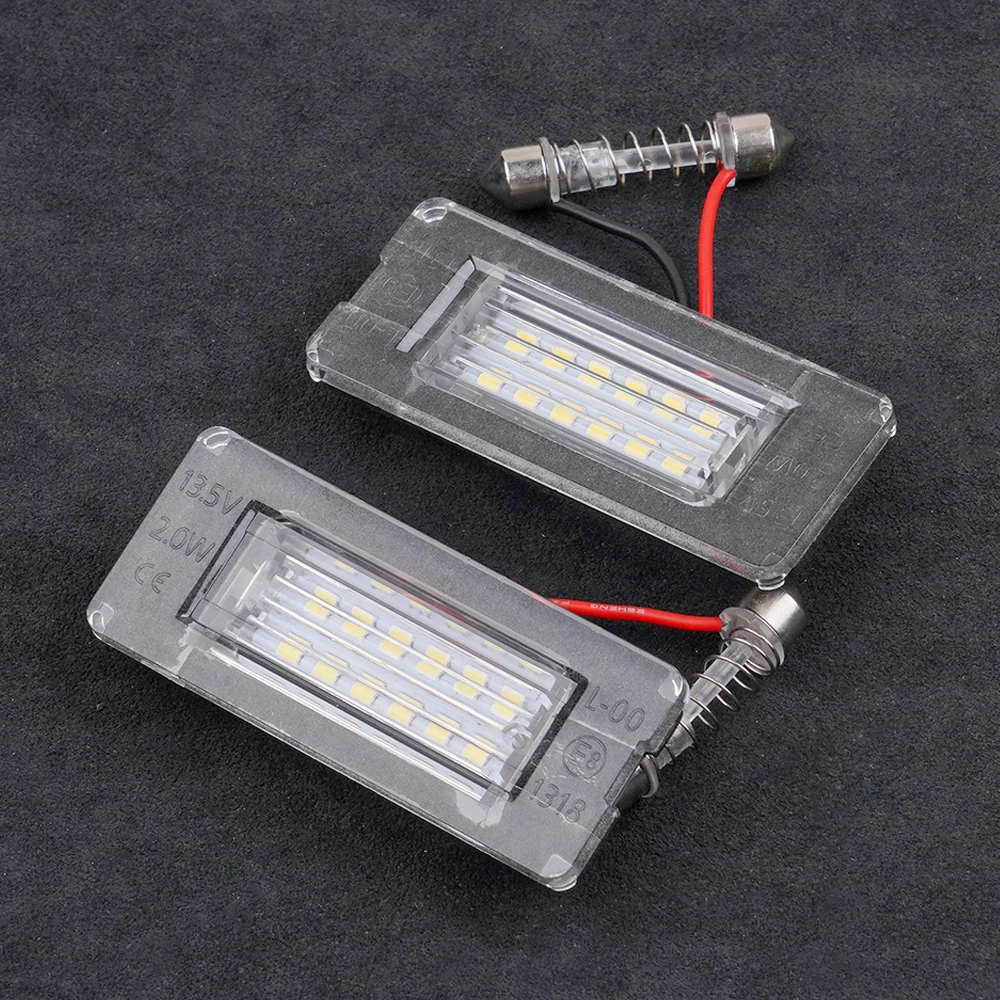 For BMW Canbus White 12V Car LED License Plate Light Lamp Bead For Mini Cooper R56 R57 R58 R59 Ultra Bright Car Number Light