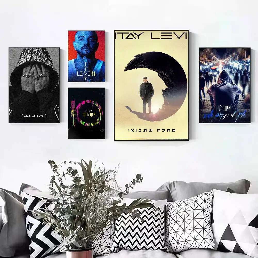 Singer I-Itay L-Levy 13 Peelable Self-adhesive Poster Stickers Are Suitable For Frameless Wall Decoration In A Room