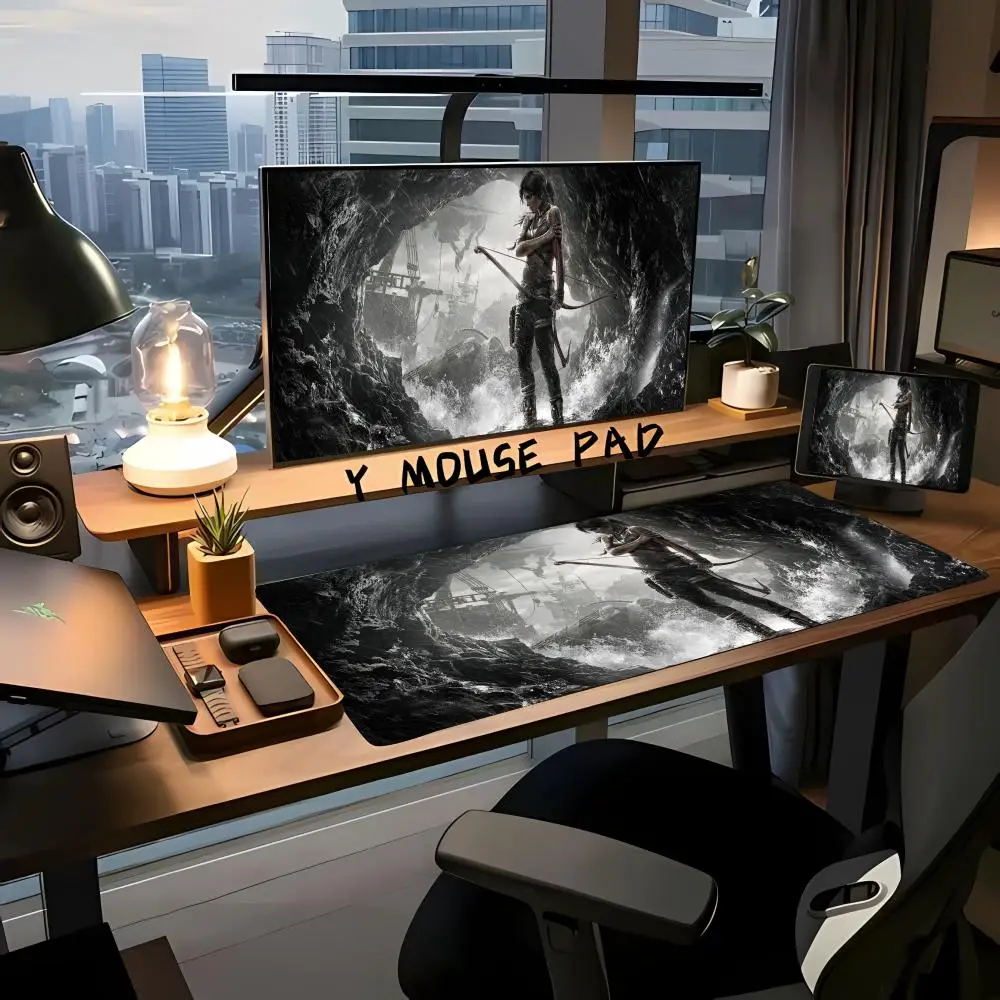 Mouse Pad Gaming PC Computer Carpet Mouse T_tomb_Raider Offices accessories Cartoon Overlock pad Rubber