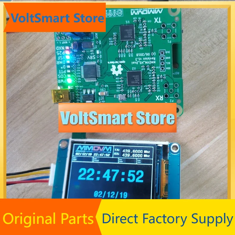VoltSNew MMDVM HS Dual Hat Duplex Hotspot Board With USB + 2.2inch OLED Display Support P25 DMR YSF NXDN For Raspberry Pi