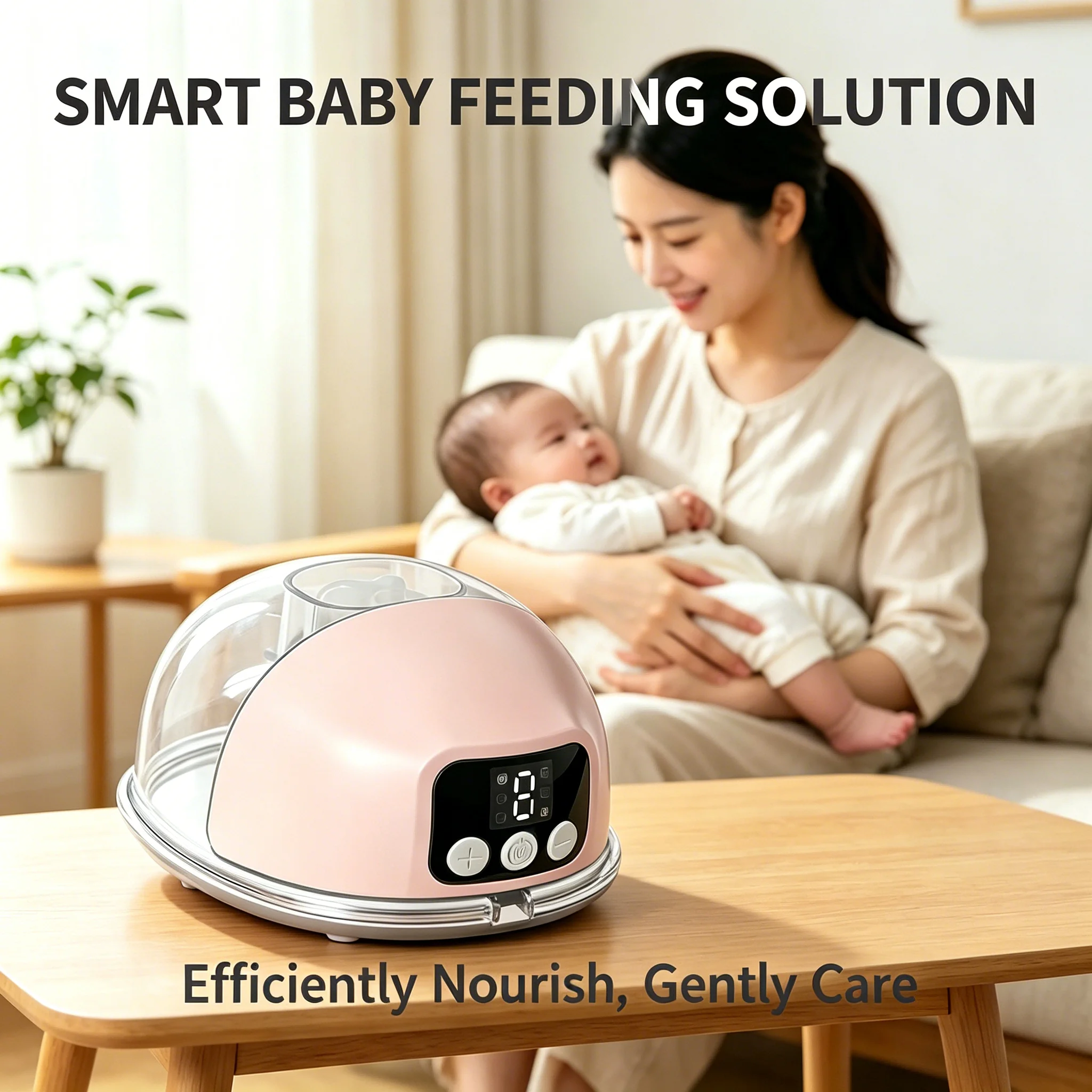

Hand Free Wearable Breast Pump Electric Portable Silent Breastfeeding Milk Collector BPA Free for Moms Lightweight Easy to Clean
