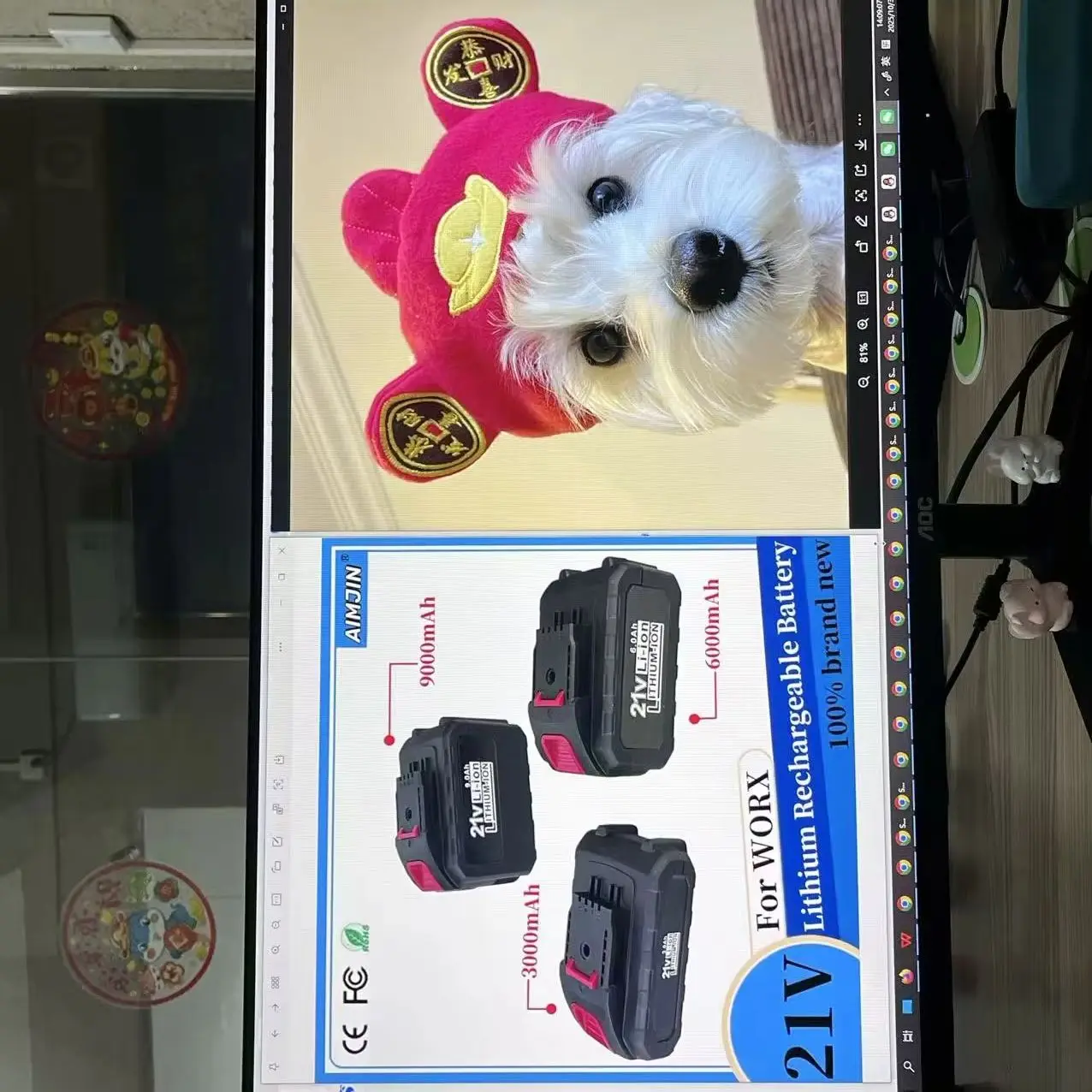 

21V For WORX Power Tool Battery Rechargeable Li-ion 3000/6000/9000mAh Cells Replacement of WA3551 WA3553 WA3641 WG629E WG546E WU