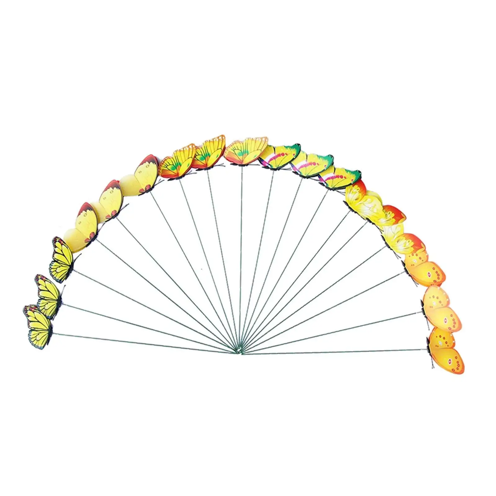 24Pcs Butterfly Decorations Outdoor Yard Butterfly Garden Stakes Lawn Ornaments for Park Porch Christmas Housewarming Bouquet