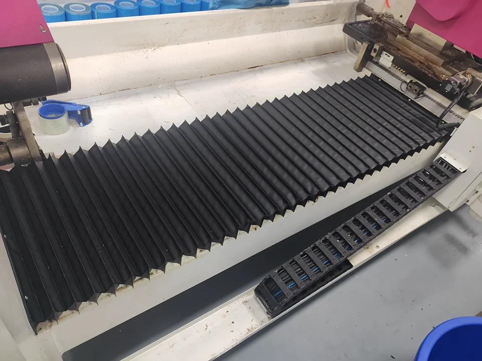 Flat protection bellow, width 380mm, height 20mm,Lmax 1600mm