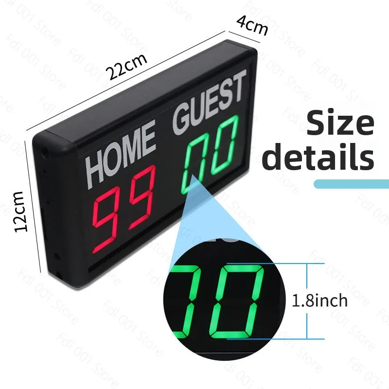 Basketball Electronic Scoreboard Rechargeable Large Screen Ball Game Special LED Scoreboard