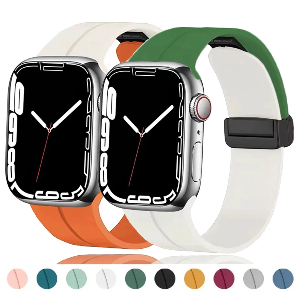حزام مغناطيسي لساعة أبل الترا 2 الفرقة 49 مللي متر 45 مللي متر سيليكون سوار IWatch سلسلة 9 8 Se 7 5 3 44 مللي متر 45 مللي متر 40 مللي متر 41 مللي متر 42 مللي متر 49 مللي متر #1