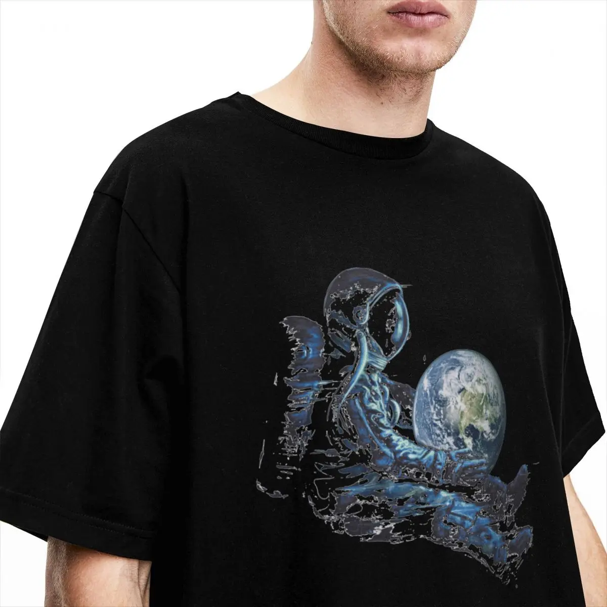 Streetwear T-Shirt Astronaut--spaceman Cotton T Shirts Hipster Tee Shirt for Men Summer Y2K Basic Casual Short Sleeve Tees