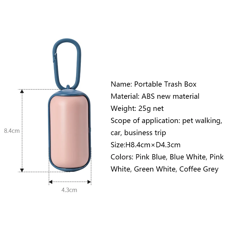 Pet Dog Poop Bag Dispenser-Eco-friendly Pet Waste Bag-Dog Garbage Bags Carrier Holder-Pet Supplies Poop Pickup Bag Supplies