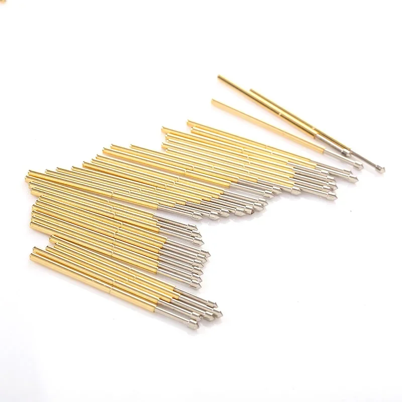 コニカルスプリングテストプローブ針,直径1.8mm,長さ33.35mm, P100-E3, 100個