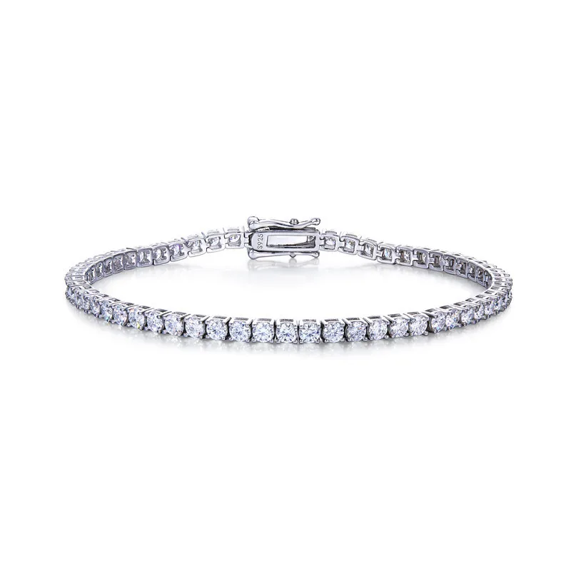 UMCHO 925 Sterling Silver Tennis 2MM Bracelet Zirconia Women for Bracelet Engagement Customizable Gift Fashion Fine Jewellery