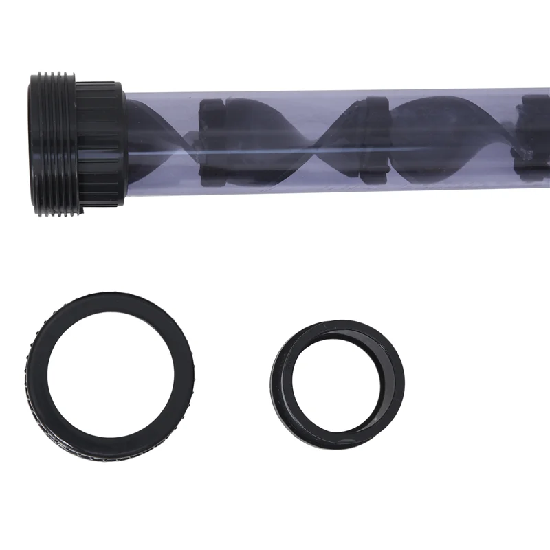 

【A87T】2Pcs 63Mm Union Connector UPVC Helical Static Mixers Industry Anti Corrosion Plastic Dosing Liquid Mixing Device