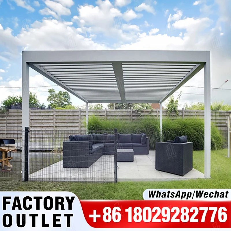 Customizable Garden Outdoor Retractable Roof PVC Pergola