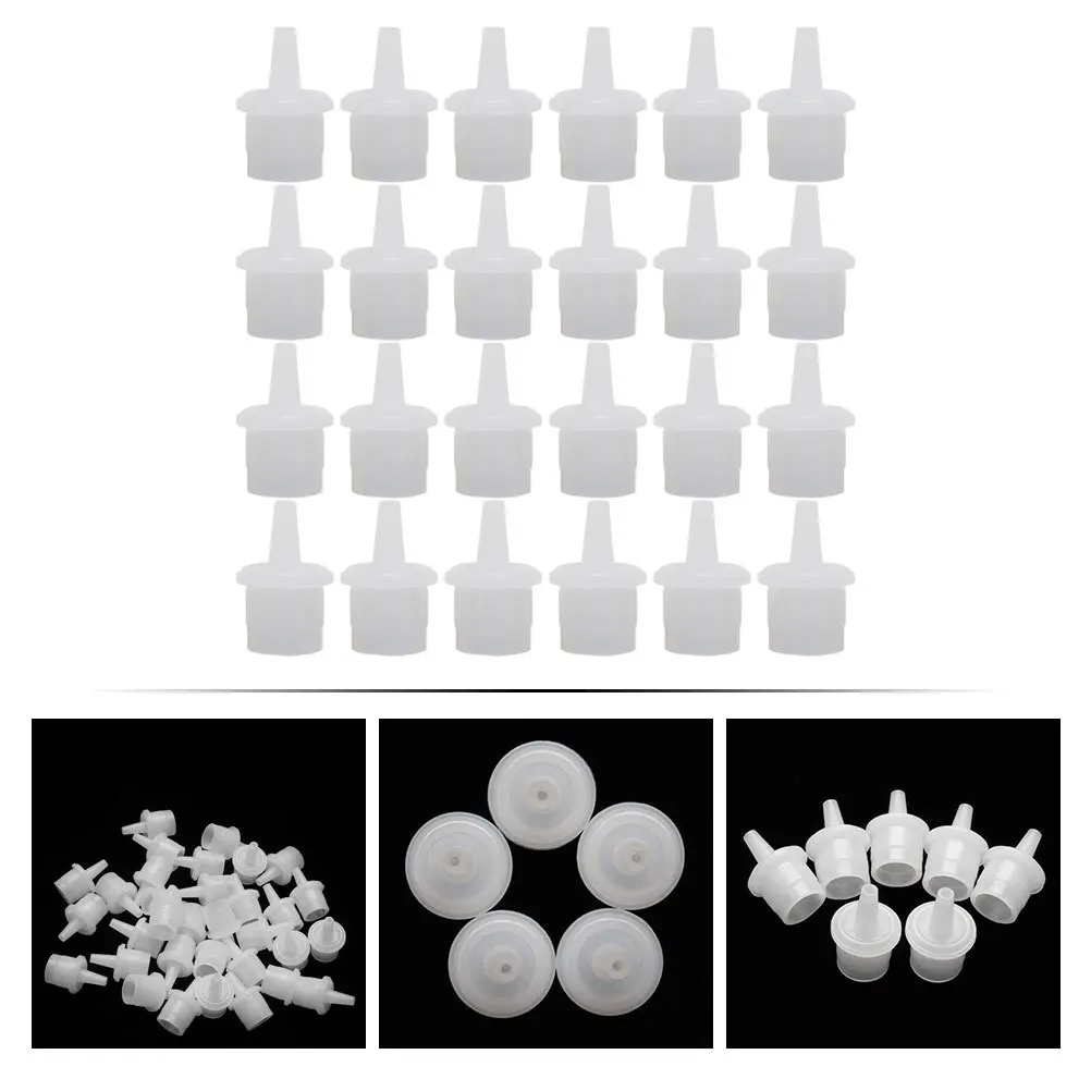 100 Stuks Lijm Fles Stekkers Wimper Extension Tips Abs Duurzaam Lash Lijm Vervanging Caps Voor Thuis Craft Gebruik Wimper Flessenstop