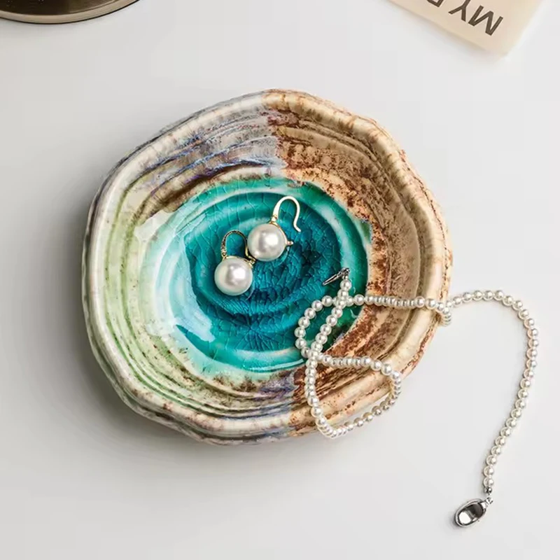 

Ceramic Sushi Dish Restaurant Ice Cracked Glaze Cuisine Seasoning Tableware Dessert Snack Plate Dipping Sauce Fruit Platter