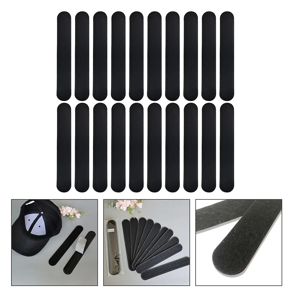 20 pezzi di cuscinetti per il sudore non tessuto adesivo ad asciugatura rapida fodera per cappello per berretto da baseball sport all'aria aperta cuscino per assorbimento del sudore cappello