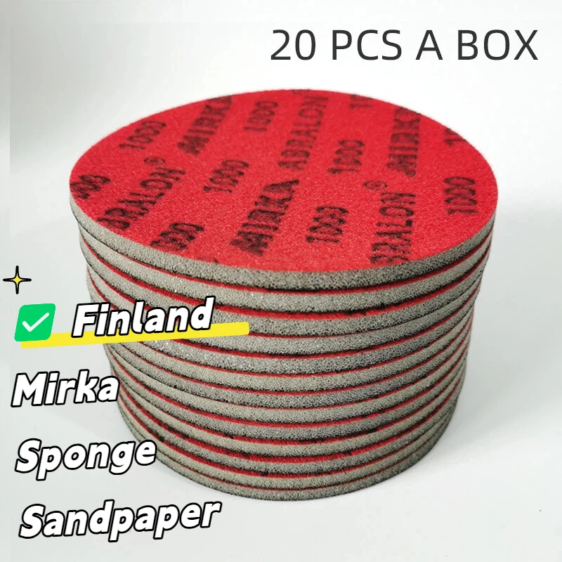6 Inch 150mm Round Sponge Sandpaper Self-Adhesive Flocking Disc Wet Dry Car Paint Polishing Beauty Abrasive Sanding Tool