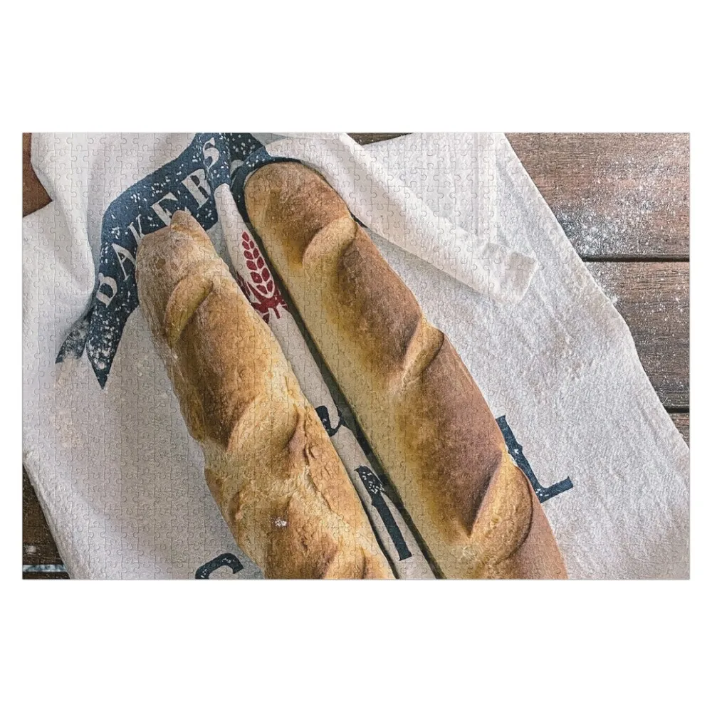 

French Baguette Bread Jigsaw Puzzle Customs With Photo Custom Wooden Gift Puzzle