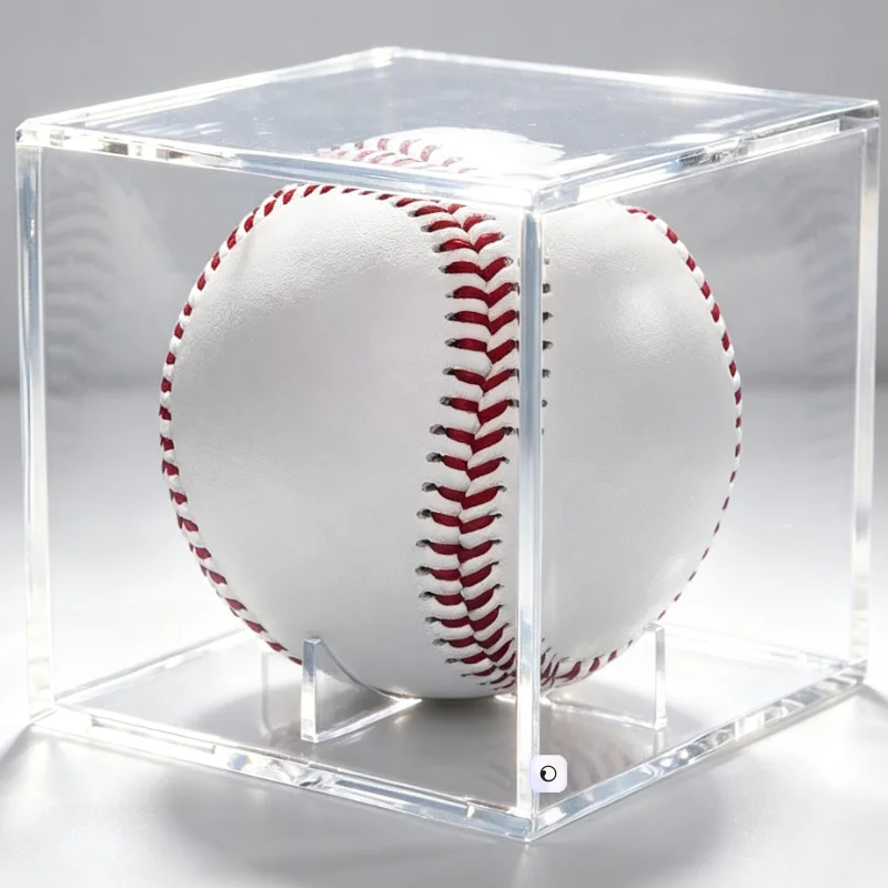 80mm Acrylic Baseball Display Box Waterproof Dustproof Golf Ball Storage Holder Lightweight Sport Souvenir Collectible Protector
