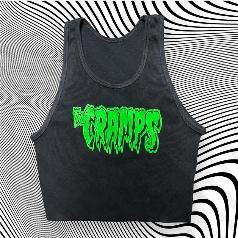 Y2k Clothes 90s clothing emo Punk Letter Graphics Top Grunge Crop Top Vintage Gothic Women's Corset Tank Top Baby Tee corset top