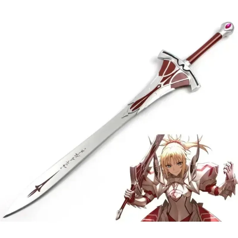 108 ซม. Fate/Apocrypha Fate Grand Order Mordred ดาบไม้คอสเพลย์อุปกรณ์เสริมแสดงปาร์ตี้ของสะสมอะนิเมะ 2D เครื่องแต่งกายอุปกรณ์ประกอบฉาก