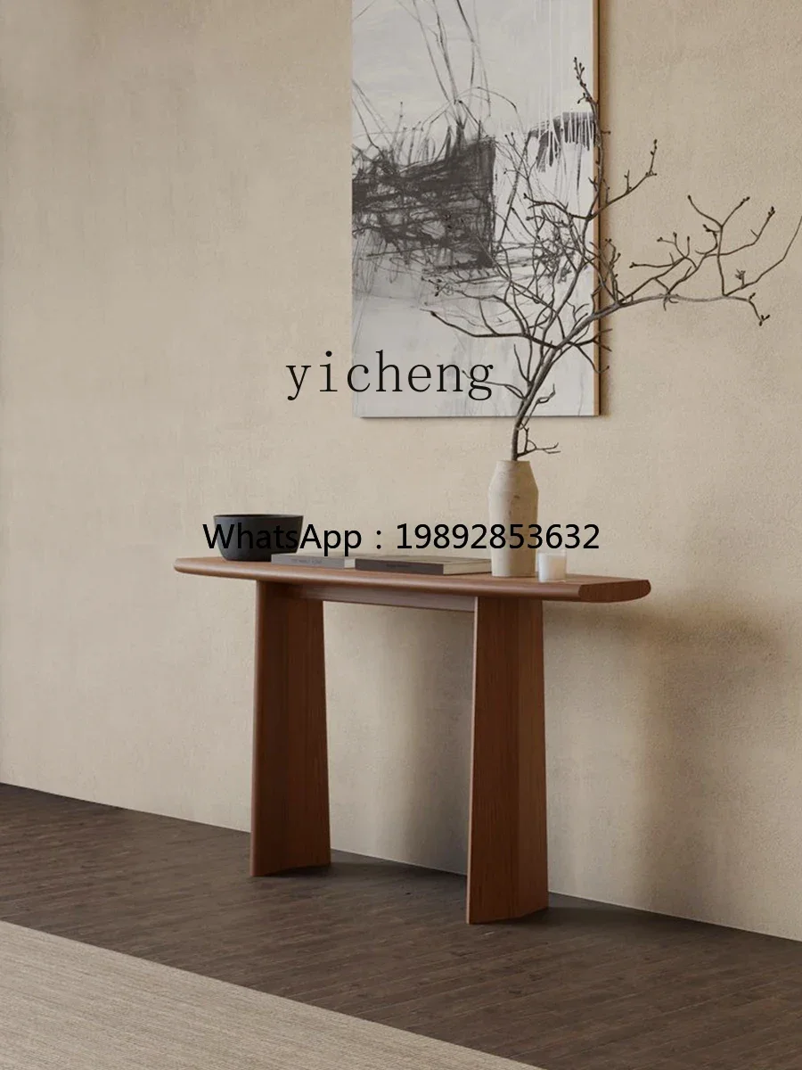 Solid Wood Art Console Tables Extremely Narrow Console Silent Style Minimalist High-End a Long Narrow Table Table