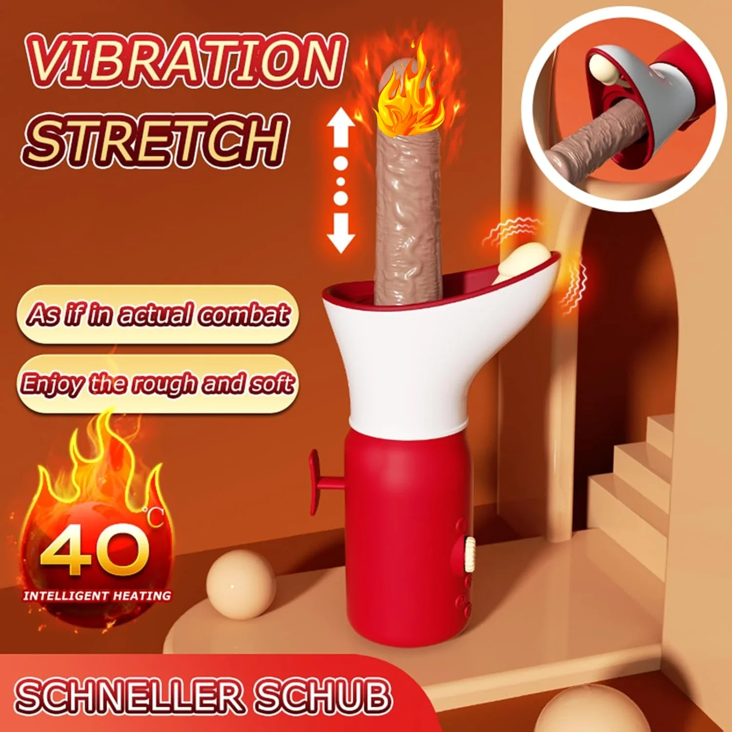 منتجات الإناث الكبار عن بعد - مسدس الاستمناء بالضخ الذي يتم التحكم فيه، آلة الجنس، قابل للتعديل - ألعاب جنسية سريعة #4